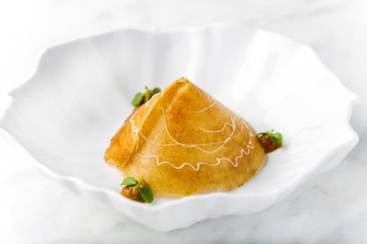 paper roast dosa wild mushrooms, black truffles, water chestnuts