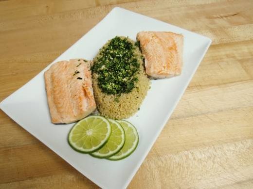 Copy of W1 D2 Poached Salmon with Cilantro Lime Quinoa
